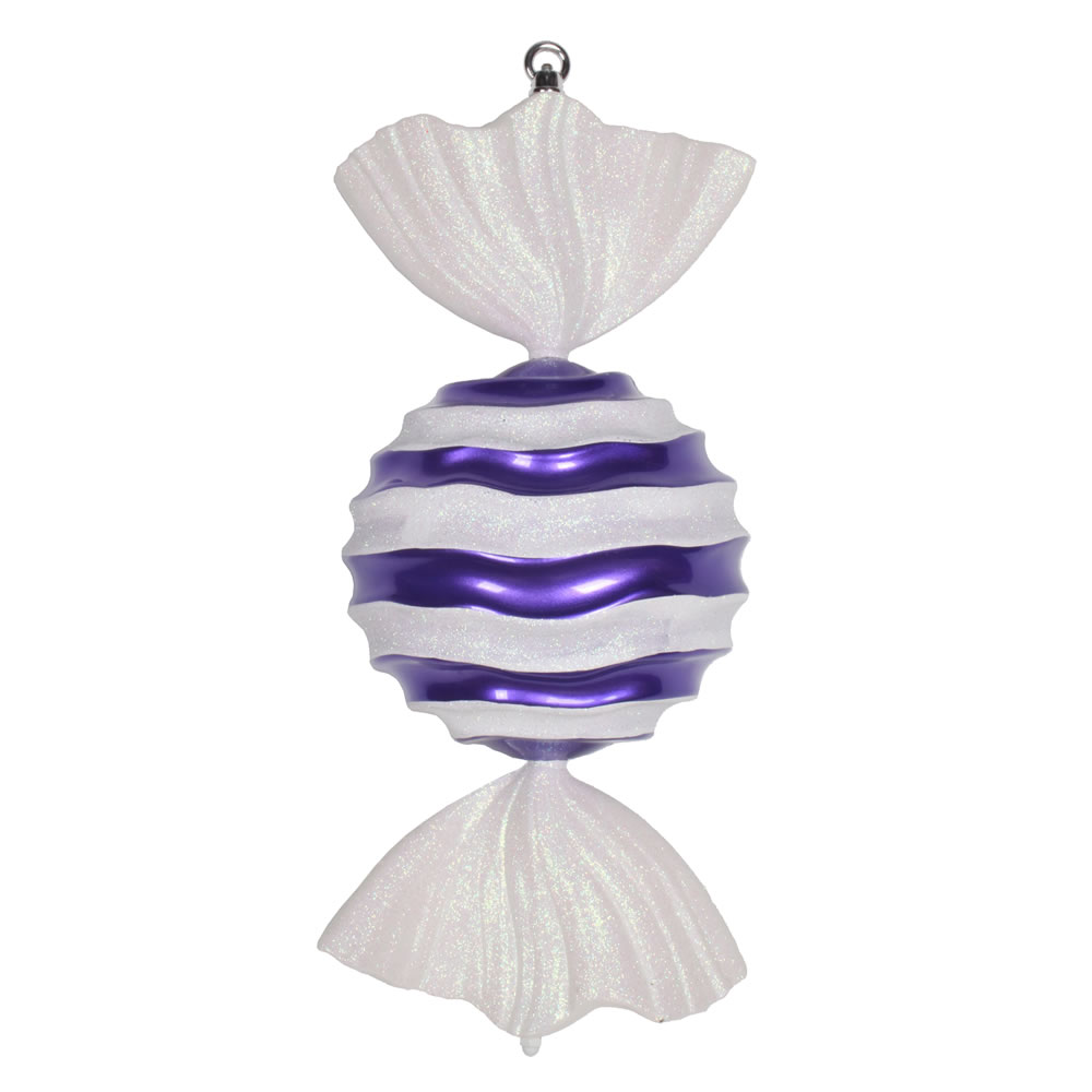 Vickerman 18.5" Striped Wave Candy Christmas Ornament