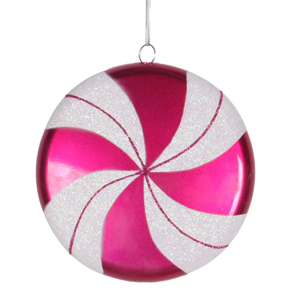 Vickerman 6" Flat Swirl Candy Ornament