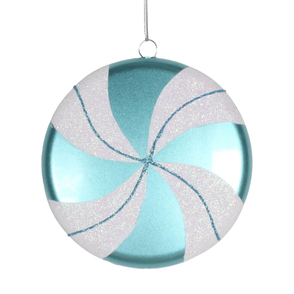 Vickerman 6" Flat Swirl Candy Ornament