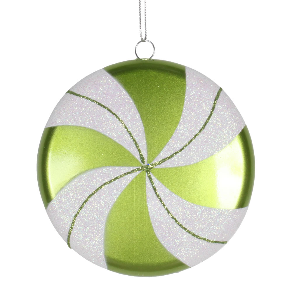 Vickerman 6" Flat Swirl Candy Ornament