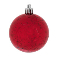 4"  Red Shiny Mercury Ball 6/bag