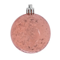4" Rose Gold Shiny Mercury Ball 6/Bg