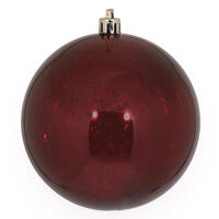 4" Burgundy Shiny Mercury Ball 6/Bag
