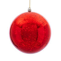 6" Red Shiny Mercury Ball 4/bag