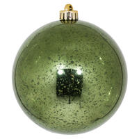 6" Moss Green Shiny Mercury Ball 4/Bag