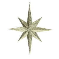 15.75" Gold Glitter Bethlehem Star