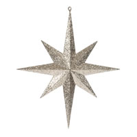 15.75" Rose Gold Glitter Bethlehem Star