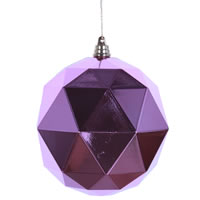 8" Pink Shiny Geometric Ball