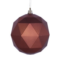 8" Copper Matte Geometric Ball