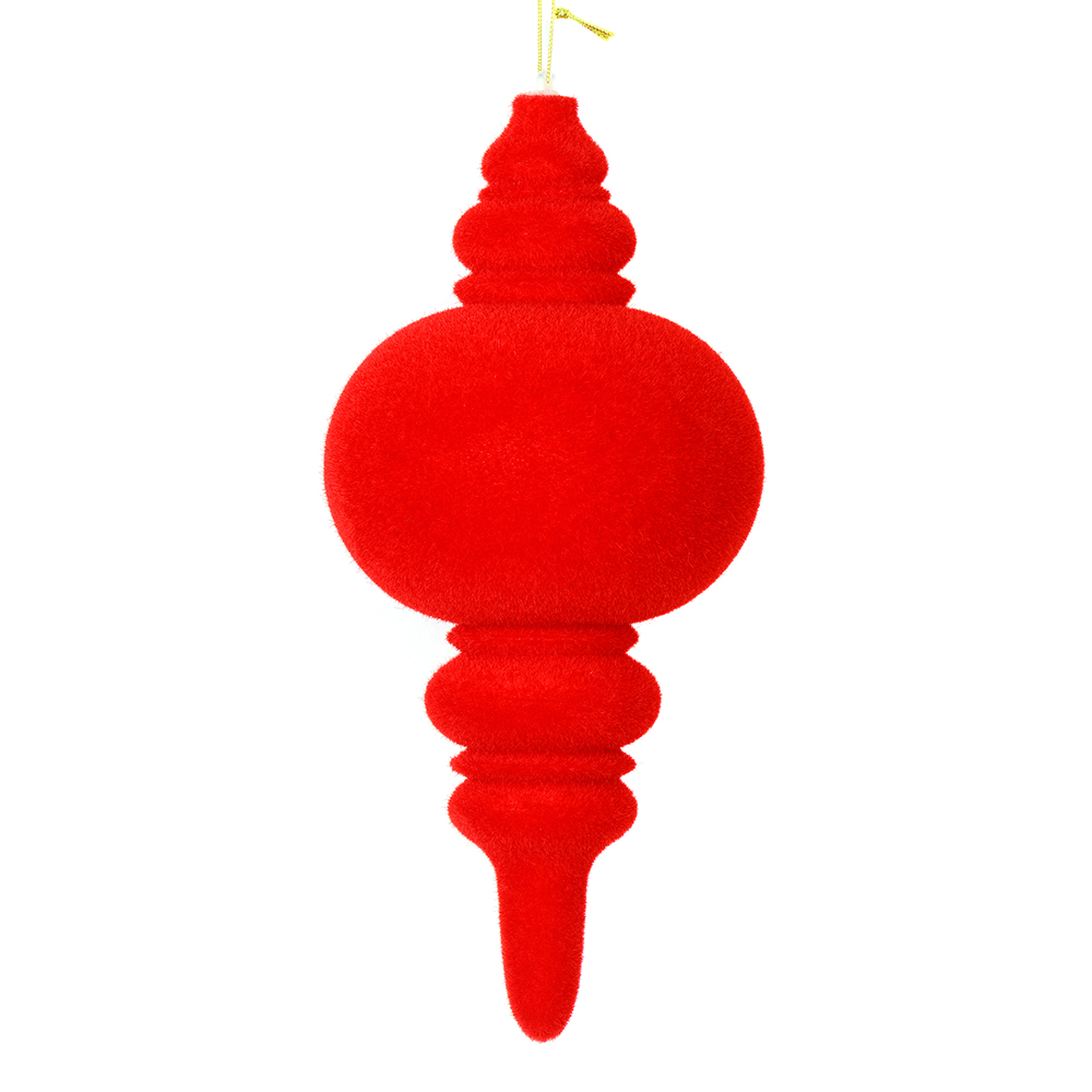 Vickerman 10" Flocked Finial Ornament