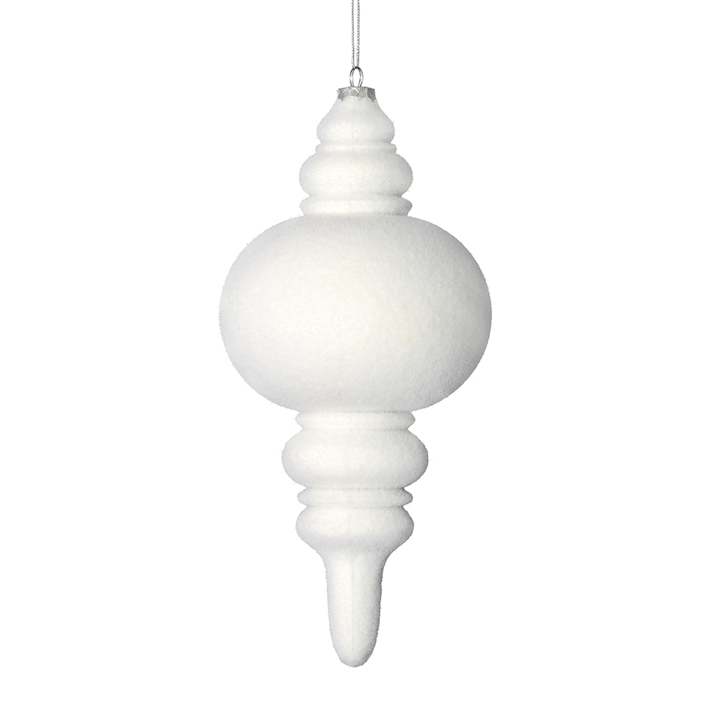 Vickerman 10" Flocked Finial Ornament
