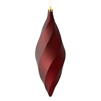 8" Wine Matte Swirl Finial 6/Bag