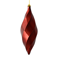 8" Burgundy Shiny Swirl Finial 6/Bag