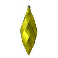 8" Lime Shiny Swirl Finial 6/Bag