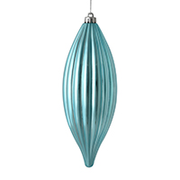 8" Baby Blue Shiny Line Finial 4/Bag