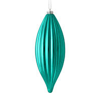 8" Teal Shiny Line Finial 4/Bag