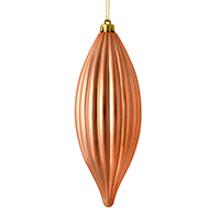 8" Rose Gold Shiny Line Finial 4/Bag
