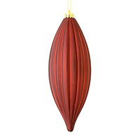 8" Burgundy Matte Line Finial 4/Bag