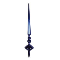 12" Cobalt Blue Shiny Cupola Finial 3/Ba