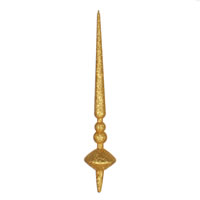 12" Antique Gold Glitter Cupola Finial 3