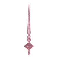 12" Mauve Glitter Cupola Finial 3/Bag