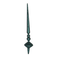12" Sea Blue Glitter Cupola Finial 3/Bag