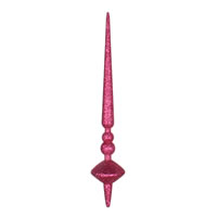 12" Fuchsia Glitter Cupola Finial 3/Bag