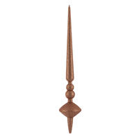 12" Coral Glitter Cupola Finial 3/Bag