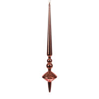 12" Coral Shiny Cupola Finial 3/Bag
