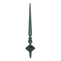 12" Midnt Grn Glitter Cupola Finial 3/B