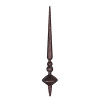 12" Chocolate Glitter Cupola Finial 3/Ba