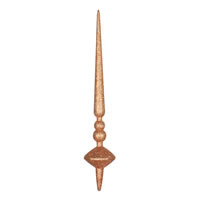 18" Rose Gold Glitter Cupola Finial 2/Ba