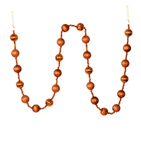 6' Copper Stripe Ball Ornament Garland