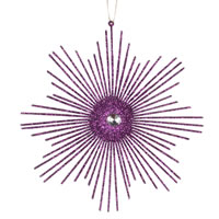 Vickerman 6.5" Glitter Snowflake Burst Ornament