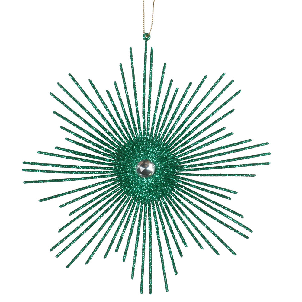 Vickerman 6.5" Glitter Snowflake Burst Ornament
