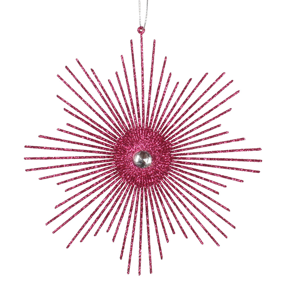 Vickerman 6.5" Glitter Snowflake Burst Ornament