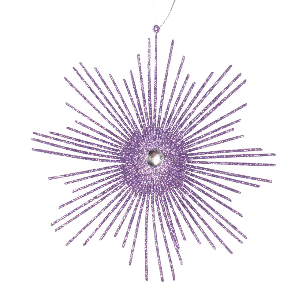 Vickerman 6.5" Glitter Snowflake Burst Ornament