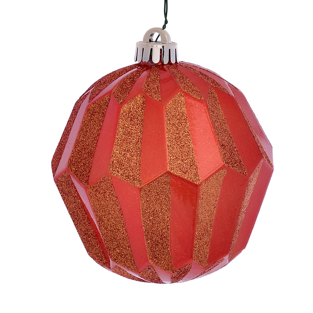 Vickerman 5" Glitter Faceted Ball Ornament