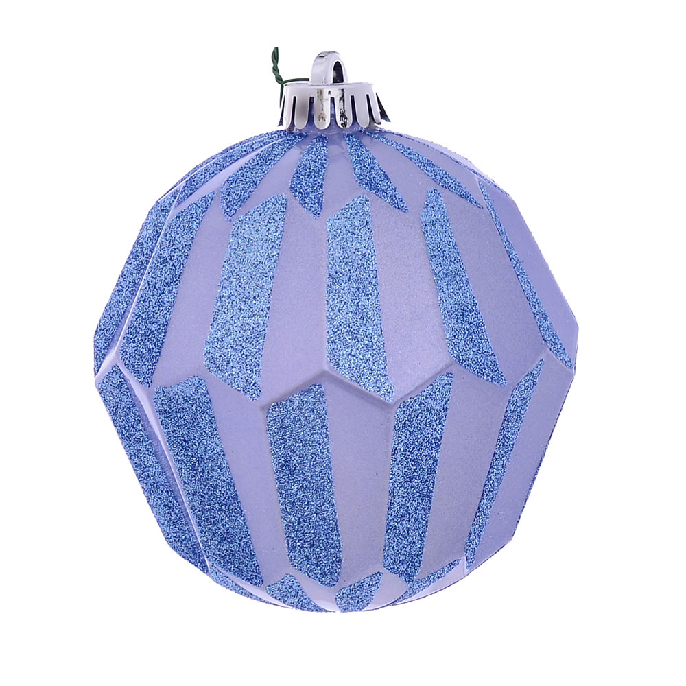 Vickerman 5" Glitter Faceted Ball Ornament