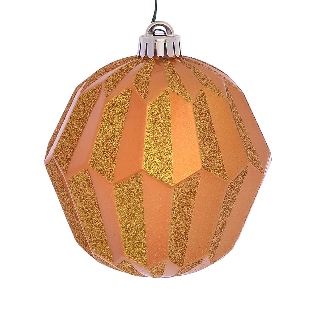 Vickerman 5" Glitter Faceted Ball Ornament