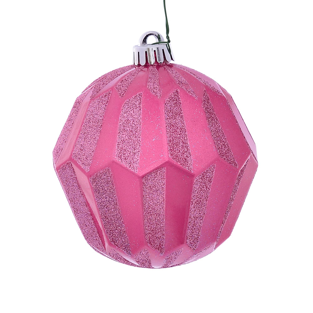 Vickerman 5" Glitter Faceted Ball Ornament