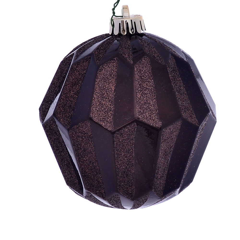 Vickerman 5" Glitter Faceted Ball Ornament