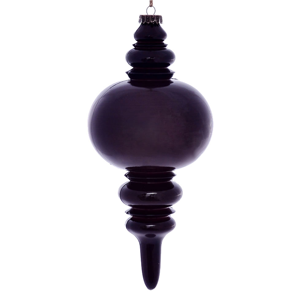 Vickerman 13" Wood Grain Finial Ornament