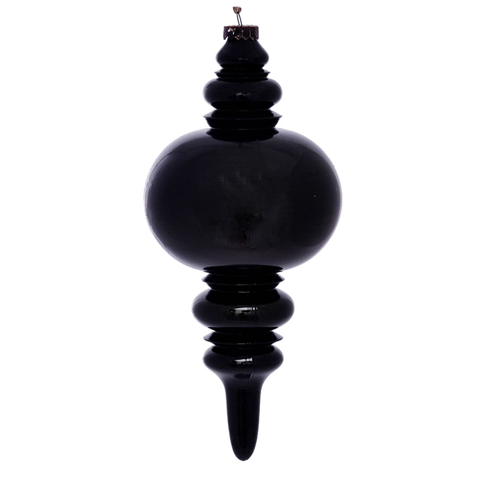 Vickerman 13" Wood Grain Finial Ornament