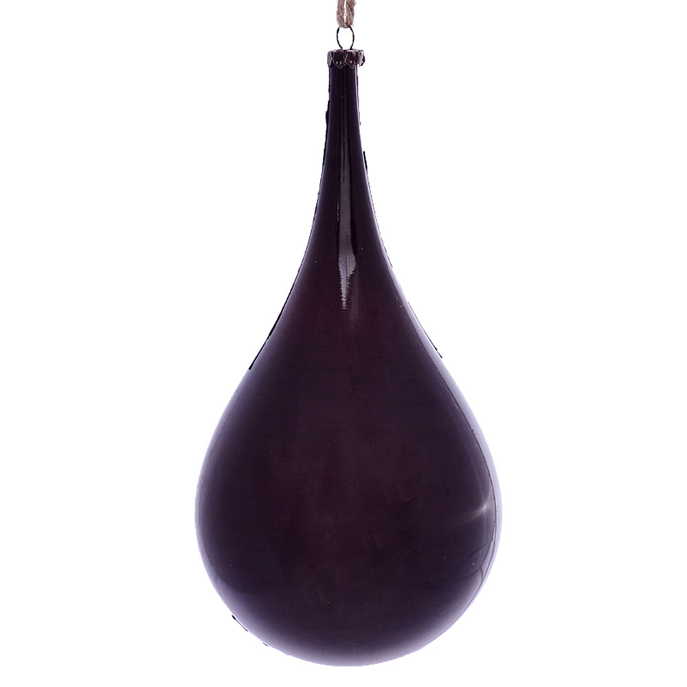 Vickerman 4" Wood Grain Teardrop Christmas Ornament