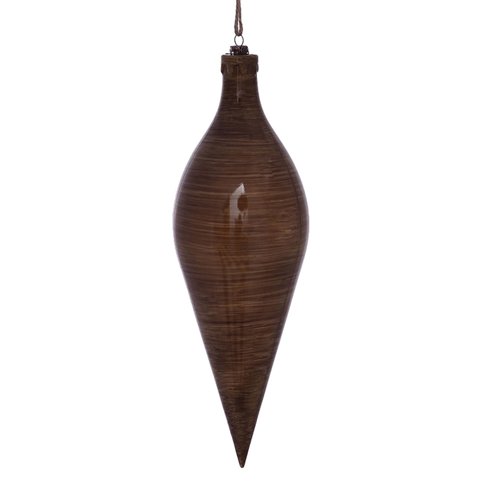 Vickerman Wood Grain Shuttle Ornament