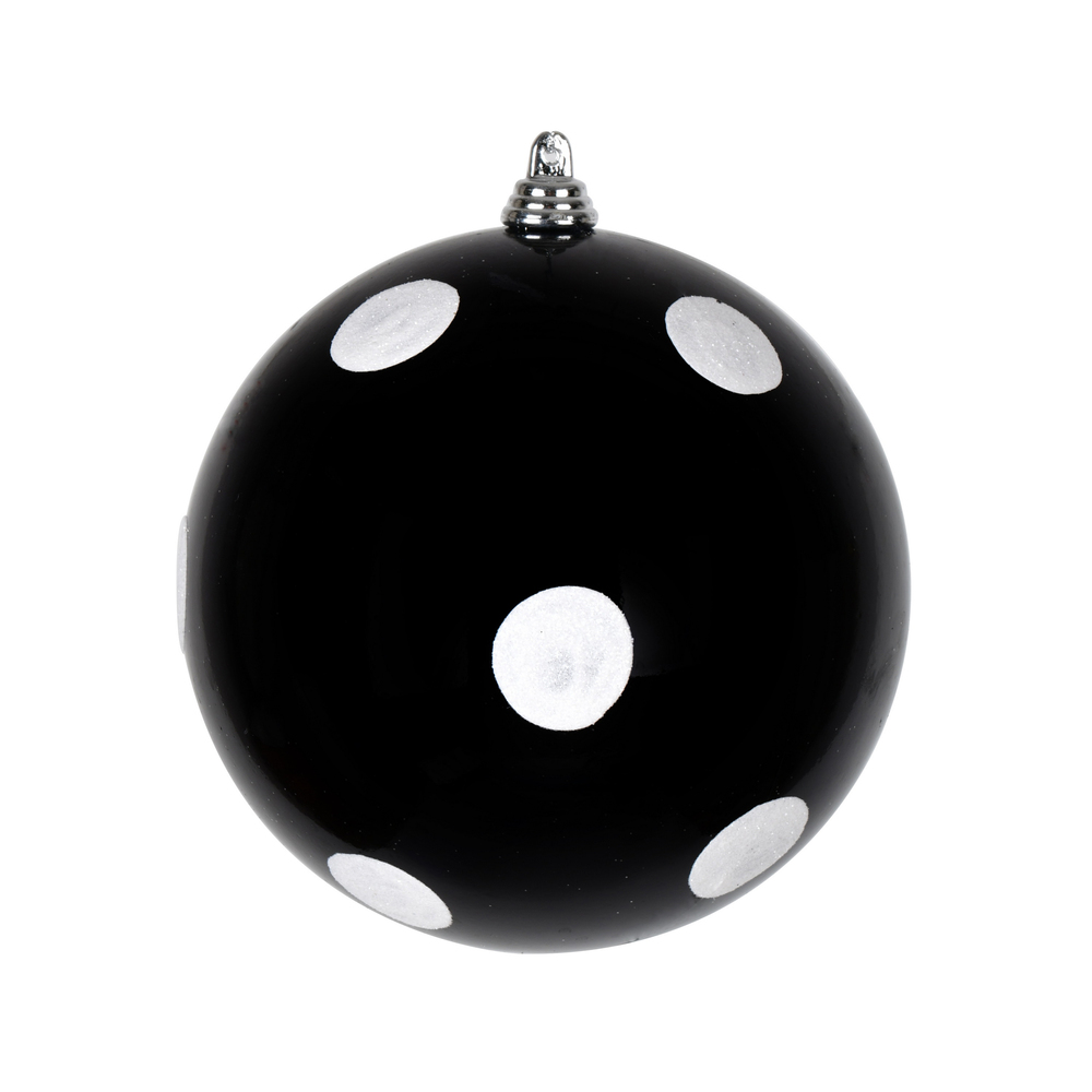 Vickerman Candy Finish Ball Ornament with Glitter Dots