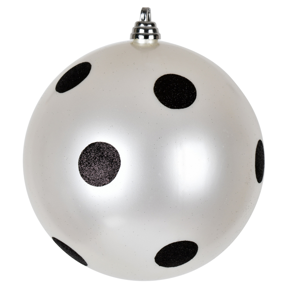 Vickerman Candy Finish Ball Ornament with Glitter Dots