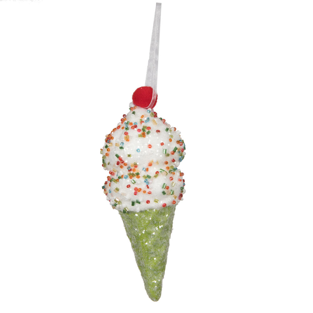 Vickerman 5.75" Ice Cream Cone Ornament