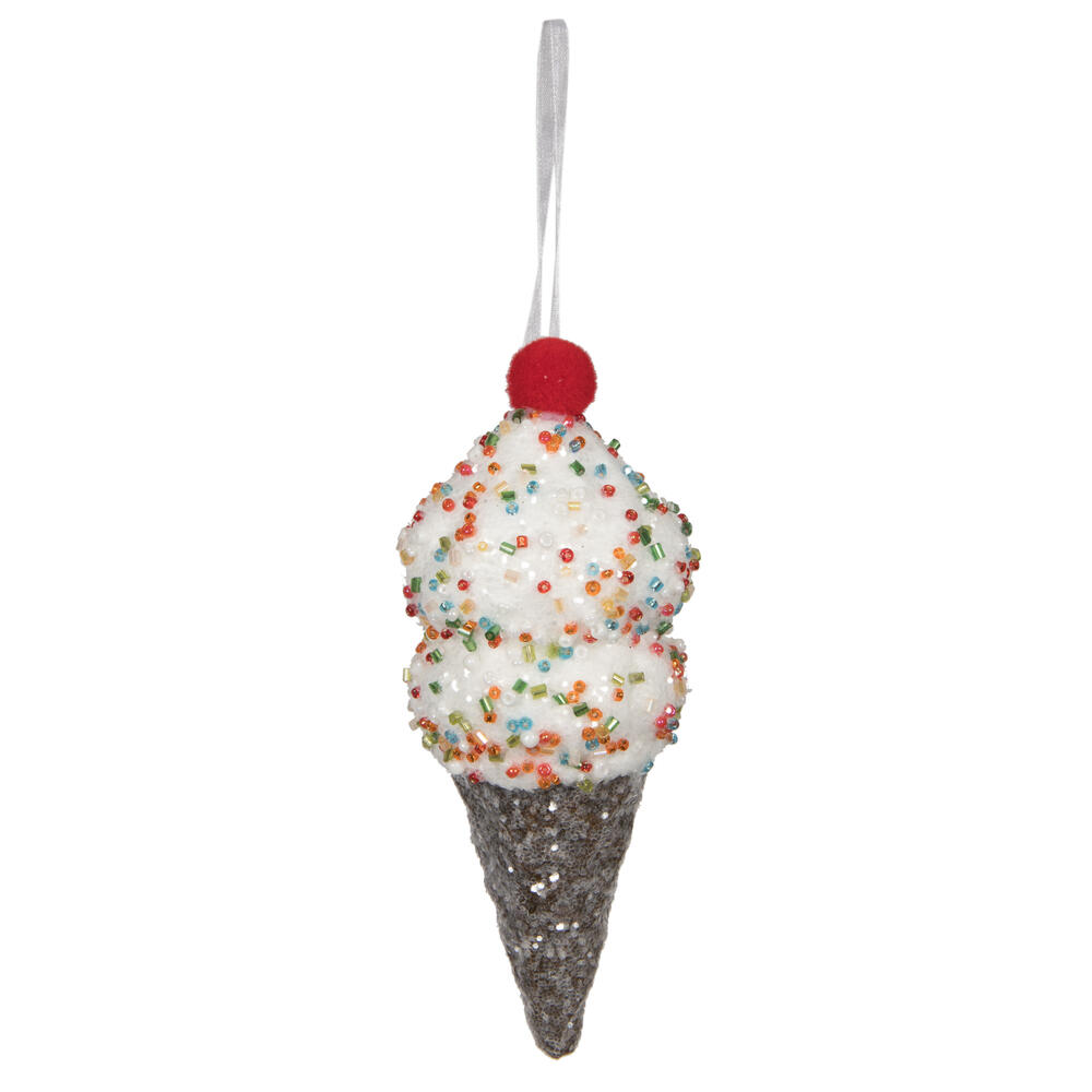 Vickerman 5.75" Ice Cream Cone Ornament